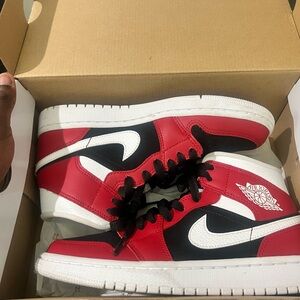 Nike Women's Sneakers - Red, Black, and White